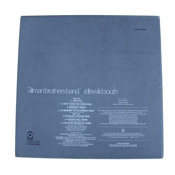 The Allman Brothers Band Idlewild South  ATCO SD33-342 Vinyl Record Album LP - Picture 8 of 8